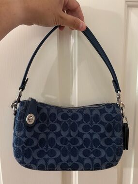 Coach Denim Jacquard Swinger